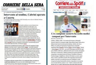 11 corriere della sera corriere sport antonio cabrini intervento miniinvasivo dott fabrizio sergio tendine rigenerazione cellulare